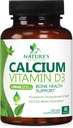 Doplněk k vápníku 1200 mg - s vitaminem D3 pro nejlepší absorpci - podporuje imunitní zdraví, kosti a zuby - přírodní uhličitan vápenatý + 1600 IU D3 - Lahvička v USA pro ženy a muže - 60 tablet