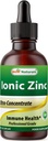 Nejlepší Naturals Ionic Liquid Zinek - Imunitní podpora - Vysoká biologická dostupnost - Skleněné lahve 2 OZ (60ml)