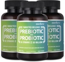 Zentastic Probiotika & Prebiotika Dodatek - 50 Miliardy CFU - pro muže a ženy imunitního a trávicího zdraví - 16 Strains - Odklad - 180 Zpožděné uvolnění Veggie Kapsle