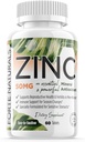 Zinek 50 mg, (60 tablet), Speciálně vyvinutý pro citlivý žaludek, imunitní podpora, kůže & vlasy, vegan zink dodatek, Non- GMO Made in USA