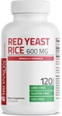 Bronson Red Yeast Rice 600 MG Monohydrát Purpureus Herbal Health, Non- GMO, 120 Kapsle