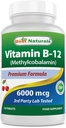 Nejlepší Naturals Vitamin B12 6000 mcg 120 Tablet