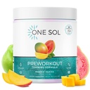 Jeden Sol Pre- cvičení pro ženy, Vylepšené čerpadlo & Focus, No Jitters or Crash, Přírodní ingredience, 100% Vegan, Gluten Free & Soy Free, (Mango Guava)