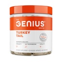 Genius Brand Genius Turkey Tail - Plant- Based Supplementary for Immunication, Gut & Antioxidant Support - Organic & Non- GMO - 120 Veggie Kapsle