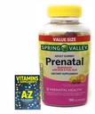 Jarní údolí Dospělý Prenatální zdraví Multivitamin DHA & kyselina listová, ovoce, 190 Gummies + lepší průvodce vitaminy doplňky