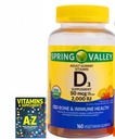 Jarní údolí Vegetariánské Vitamin D3 Gummies, 2000 IU, 50 mcg, 160 Ct + Lepší průvodce Vitamíny Doplňky knihy zdarma Zahrnout (Nelze prodat samostatně)