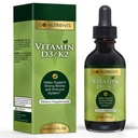 Přejít Nutriční vitamíny D3 K2 Kapky - Tekutý VIT D dodatek s MK7 pro dospělé a děti - Vysoká absorpce Sublingvální podpora pro kosti, kardiovaskulární, srdce a imunitní zdraví - 1 oz, 90 Služební