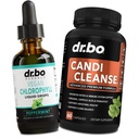 Chlorofyl Liquid Kapky Tělo Detox & Candi Čistota - Vegan Liquid Chlorofyl Kapsle Kapsle