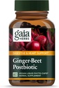 Gaia Bylinky Ginger- Beet Postbiotic - Doplněk pro Gut & Heart Health Support - Made with Organic Fermented Beets & Ginger - Bez mlékárenských, sojových a gluten - 60 Veganských kapslí (30 Služeb)