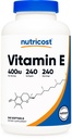 Nutricost Vitamin E 400 IU, 240 Softgel Kapsle - Gluten Free, Non- GMO