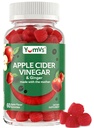 YUM-V 's Apple Cider Ocet Gummies - ACV Gummies with Ginger & The Mother - Podporuje metabolismus, Vitality & Daily Wellness - Přírodní Apple Flavor Vegan, Non- GMO, Gluten- Free, Cider Gummy - 60 Počet