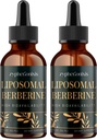 Lipozomální Berberine Drops dodatek 3000mg - High Absorption AMPK Activator, Organic Berberine HCl Complex with Ceylon Cinnamon & Ginger for Imunity & Digestion (4 fl oz)