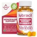 Lubracil Menopauza Gummies pro ženy - menopauzální doplňky pro návaly horka, noční pocení, moodové houpačky a hormonální rovnováhu - Denní vitamíny s černým Cohosh & Ashwagandha - 60 gummies (balení po 1)