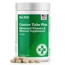 Pet MD - Psí Tabs Plus 365 Počet - Advanced Multivitamíny pro psy - Přírodní denní vitamín a minerální nutriční dodatek - Jaterní ochucené žvýkací tablety