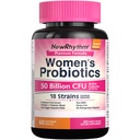 Newrhythm Ženské Probiotika, Organic Cranberry pro ženské Vaginální zdraví, 50 Miliardy CFU 18 Stravovací, Probiotika a Prebiotika, Podpora stravovací zdraví, 60 Vegan Kapsle