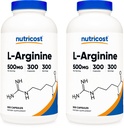 Nutricost L- Arginine 500mg, 300 tobolek (2 lahvičky)