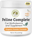 Wholistic Pet Organics Feline Kompletní organické dýně - 8 Oz - Multivitamin & Probiotický prášek pro kočky - Přírodní kočka jídlo & stravovací podpora