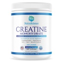 NutraScience Creatine Monohydrát Prášek s BioPerine, Podporuje Lean růst svalů a zotavení, 60 Služeb, 5000mg per Serving, Neochucené, GMP Sertified, Vegan Friendly, non GMO