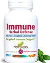 Imunitní Bylinný obranný dodatek (200mg) s Reishi Houba, Astragalus Andrographis, Multi Bylinný extrakt s Elderberry, Echinacea (30 Kapsle)