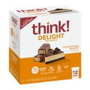 Mysli! Delight Protein Bary, Čokoládové arašídové máslo koláč, Nízký cukr & Nízké sacharidy gluten-Free Snack, Keto Friendly Snacks, 12 Počet (Balení květen Vary)