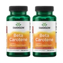 Swanson Beta- karoten Vitamin A 25000 IU Kožní oční imunitní systém Zdraví Antioxidant Podpora 7500 mcg 300 Softgels Počet (2 balení)