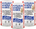 Yerba Prima Psyllium Husk, 12 Ounce (balení po 3) - Celý Husk Fiber dodatek pro regularitu, Colon Cleansing, Přírodní podpora pro Gut zdraví, Non GMO, gluten zdarma, Vegan, Žádné Sweetteners