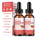 Glycinát hořečnatý kapalná kapka - Trojité absorpční dodatek k podpoře nervů, spánek, klid, srdce, svaly * -Sugar- Free s draslíkem, L-theanin, Moss moře, Vitamin B, C, D3, K2-2Pack