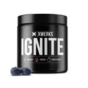 Xwerks Ignite Blue Razz Pre Workout Powder, Natural Keto Pre Workout pro ženy a muže s výbušnou energií, Gluten Free Blend for Endurance and Stamina, 150mg Caffeine, 30 Služeb