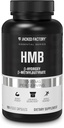 Jacked Factory Essentials HMB Kapsle - HMB doplňky pro lean Muscle Growth, zabránění rozpadu svalů během kalorie- deficity, a zlepšení svalové obnovy - 120 Veggie Kapsle