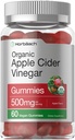 Horbäach Organic Apple Cider Ocet Gummies PHAR124; 60 Gummies PHAR124; Vegan, Non-GMO & Gluten- Free Supplementary PHAR124; USDA Organic ACV PHAR124; Apple Flavor