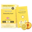 Cítit zboží Ikona imunity, Nulový cukr, Vitamin C, A, B, D, E & Zinek, Organic Elderberry, Ashwagandha, Drink Mix Powder, Vegan, Non GMO, kofein & gluten zdarma 124; Peach Lemonade, 15 Počet