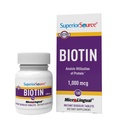 Superior Source Biotin 1000 mcg. Pod jazyk rychle rozpustit mikrolingvální tablety, 100 hrabě, podporuje zdravé vlasy, kůže, a růst nehtů, pomáhá podporovat energii metabolismus, Non- GMO