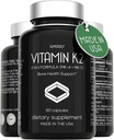 Vitamin K2 Kapsle 100 mcg - Vitamin K Complex MK-7 & MK-4-60 Kapsle - VIT K2 2 v 1 Formule Dodatek vysoké pevnosti MK7 MK4 - Vyrobeno v USA - Vegan & Non- GMO