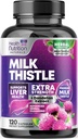 Mléko Thistle dodatek - Advanced Jaterní čištění Detox & Opravy s Dodelion Root Extract - Přírodní mléko Thistle Silymarin Marianum Extract Jaterní podpora, Non- GMO, Lahve USA - 120 Kapsle