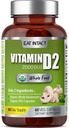 Vegan All Food Vitamin D, 2000 IU (50 mcg), D2, Dvě složky (Organic Whole Houby and Organic Vegan Capsule), Non- GMO, Třetí strana Testováno, 60 Den Dodávka