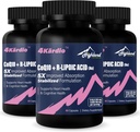 CoQ10 100mg + R- Lipoic Acid 200mg per Serving, 3 měsíční zásoba, až 5X lepší absorpce, R- Lipoic Acid / CoQ10 dodatek pro srdeční zdraví a kognitivní Health- 180 Kapsle