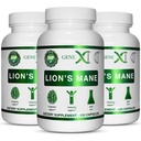 Genex Percepas Lions Mane Dodatek se 100% Lions Mane Extract (3 Pack) - Nootropics Brain Support Dodatek pro Brain Boost, Focus, Duševní Clarity, Natural Energy, 1000mg / porce - (360 Kapsle)