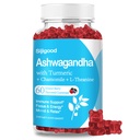 Ashwagandha Gummies s L-theanine, Ashwa Root dodatek Gummy pro ženy muže, 60 Smíšené Berry ochucené gumy