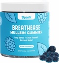 Mullein Gummies for Lungs - Lung Detox Gummies - Denní respirační podpora - Čistota pro kuřáky - Alergie, Sinus a Mucus Relief - Mullein Leaf Extract for Lungs
