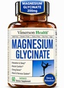 Čistá hořčík Glycinát 200mg (Glicinato de Magnesio) - Chelated Magnesium Supplement for Sleep, Relaxation, Muscle & Women 's Wellness - Better Absorbed Than Citrát or Oxide - 60 Vegan Kapsle