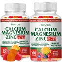 BionerLab vápník hořčík zinek gumy s vitamínem D3 & K2 - vysoká potence zvýšené absorpce - pomerančové a Berry ochucené