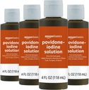 Basics First Aid Antiseptic, 10% Povidon Jod Solution, 4 Fluid Ounces, 4- Pack (dříve Solim)