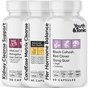 Hormon Balance & Candease Matrix & Ledviny Cleanse Bundle 3 Balení pro ženy 124; Ženy Všechny stádia Hormonální & Digestivní Nerovnováha Podpora