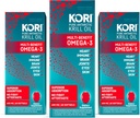 Kori Krill Oil Omega 3 Superior Absorpční olej dodatek, EPA & DHA, 600 mg, 180 Softgels