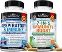 BioSchwartz Respirační a imunitní Lung Supplement s Quercetin (1 měsíční zásoba) Plus 7 v 1 Imunitní Supplement s antioxidanty (2 měsíční dodávka)