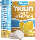 Nuun Daily Electrolyte Tablety s hořčíkem, vápník, draslík, chlorid & sodík, gluten zdarma, cukr zdarma, & Vegan, Lemon Splash Flavor, 8 Pack (80 Servings Celkem)