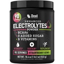 Zeal Naturals Electrolyte Powder Recovery Drink (90 Služeb 124; Jahody Kiwi) w 0 Cukr + BCAA + B-Vitamíny Elektrolyte Supplement w Draslík Zinek a hořčík pro hydrataci - Keto Electrolytes