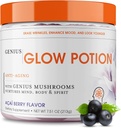 Geniální Brand Genius Glow Potion - Denní Skincare Supplement for Glowing Skin - Podporuje hydrataci, elasticitu, imunitní zdraví a funkci mozku - Pohon Nootropics - Acai Berry - 30 Služeb