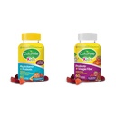 Culturelle Kids Probiotické gumy pro věk 2 + - Peach- Orange & Mixed Berry Flavors & Daily Probiotic pro děti + Veggie Fiber Gummies (věk 3 +) - 60 Počet - Digestive