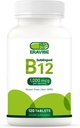 Vitamin B12 1000 mcg, 120 Tablet, přírodní třešňový flavor, gluten- Free, non-GMO, cukr zdarma, rychlé rozpuštění